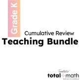 Total Math Unit 12 Teaching Bundle Cumulative End of Year Review Kindergarten