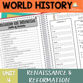 World History the Renaissance & Reformation Unit with Lesson Plans & Activities