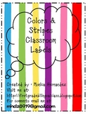Colorful Stripes Classroom Labels