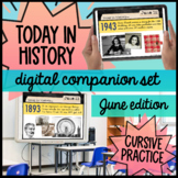 DIGITAL June summer daily CURSIVE handwriting without tears? style dnealian