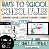 2nd, 3rd & 4th Grade School Rules & Procedures - Printables & Digital Activities