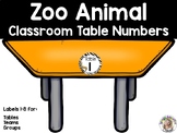 Zoo Animals Table Numbers {Jungle Safari Theme}