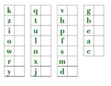 File Folder Matching Lowercase Letters (Green)