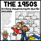 1950s Reading Comprehension Worksheet Bundle Fifties