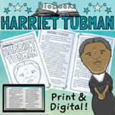 Harriet Tubman Biography Reading Passage and Activity Booklet PRINT and DIGITAL