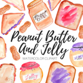Watercolor Peanut Butter And Jelly Clipart
