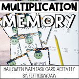 Multiplication Memory Game Halloween Activity