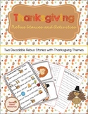 Thanksgiving Rebus Stories and Writing Activity
