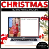 Christmas Picture Writing Prompts Task Cards | Google Slides Writing Activity
