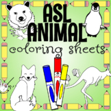 ASL Animal Coloring Sheets