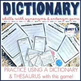 Dictionary & Thesaurus ELA Small Group Instruction Activities 3rd 4th 5th grade
