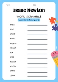Isaac Newton - Word Scramble Puzzle for Early Finisher