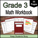 Grade 3 Math: Independent Workbook [55 Pages!]