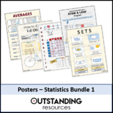 Poster Bundle - Pie Charts, Probability, Averages, Sets, Statistics