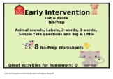 Early Intervention, FARM ANIMAL-Labels, 2-3 words utterances and simple "wh" Q's