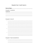 Biography Project Graphic Organizer