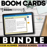 Reading Comprehension Test Prep Task Card Bundle Digital Boom Cards 6th 7th 8th