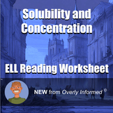 Solubility and Concentration ELL Reading Worksheet