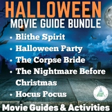 Halloween Movie Guides & Activities BUNDLE | Digital & Print Worksheets