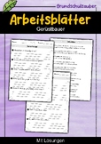 Scaffold builder | Worksheets with Questions + Answers | German