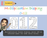 Multiplication Poster Display 0-12