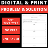 PROBLEM AND SOLUTION - DIGITAL AND PRINT - ONE PAGER - GRAPHIC ORGANIZER