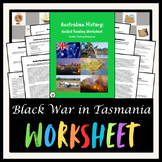 Black War in Tasmania Guided Reading Worksheet - Australian History