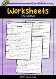 The senses | Worksheets with Questions + Answers | English