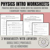 Introduction to Physics Worksheets | Scientific Method | Math Skills | Sig Figs