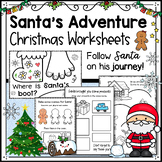 FUN Christmas Worksheets NO PREP Activity Prompts Santa's Boot Gifts Gingerbread