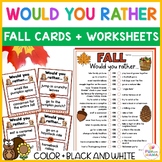 Fall Would You Rather Questions + Worksheets