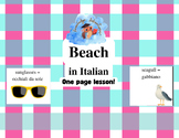Beach in Italian
