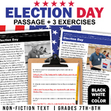 2024 Election Day Reading comprehension 7th-8th grades exercises, activities