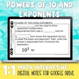Powers of 10 Digital Notes