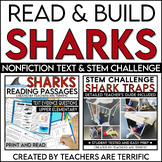 Sharks Reading Comprehension & Shark Traps STEM Challenge BUNDLE Easy Prep 