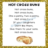 Hot Cross Buns | Colored Nursery Rhyme Poster