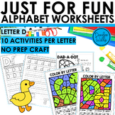 Letter D Worksheets - Alphabet Writing Practice Coloring Pages Letter D Craft