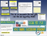 Lesson: Immigration Complex Text SUMMARIZING RI 7.2
