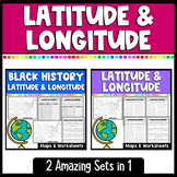 Latitude & Longitude Worksheets Bundle
