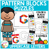 Pattern Block Puzzles: Uppercase Letters