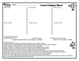 performance critique sheet