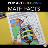 Spring Math Fact Practice Coloring Sheets | Fun Spring Art Integration Activity!