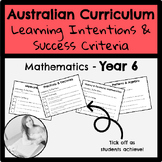 Year 6 Australian Curriculum Mathematics Learning Intentions | Success Criteria