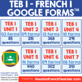 French Level 1 Distance Learning - Google Forms T'es branche BUNDLE (40%)