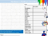 Painting and Decorating Wordsearch Sheet Starter Activity Keywords Cover Careers