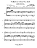 WE BELIEVE IN ONE TRUE GOD (Ratisbon) for Violin & Piano