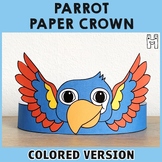 Parrot Paper Crown Pet Animal Headband Printable Costume Craft Activity Bird