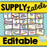 Supply Labels {EDITABLE}