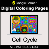 St. Patrick's Day: Cell Cycle - Google Forms | Digital Coloring Pages