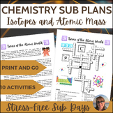 Science Sub Plans Chemistry Isotopes and Atomic Mass Independent Work No Prep